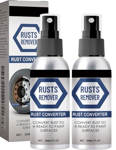 Spray antirouille Nexa, dissolvant antirouille robuste à action rapide pour voitures, outils et chaînes en métal, aucun ponçage requis, nettoyant pour taches de fer multi-surfaces (2 pièces)