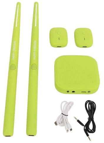 lvifloae Electric Air Drum Set, Virtual Drum Kit Virtual Reality Drum Set Portable 3D Motion Sensing Air Electronic Drum Set for Beginners Children Adults (Green)