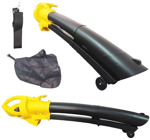 Soffiatore Aspiratore Trituratore 3000W 3 in 1 Giardino Foglie Sacco 30L 6 Velocità