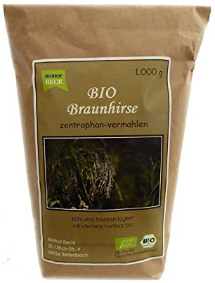 BIO Braunhirse Gemahlen | 1.000 g | Vom Biohof Beck | Kalt-Vermahlen | Wildform | Urhirse