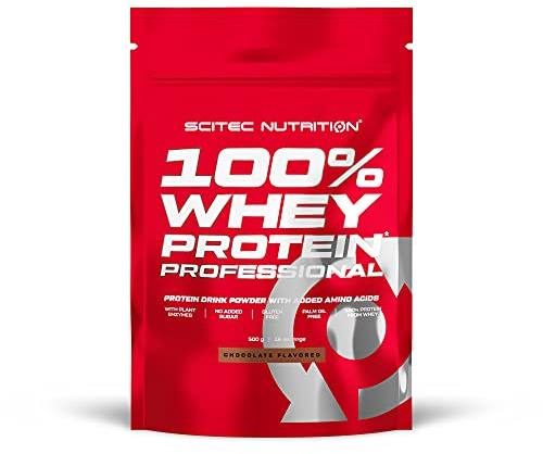 Scitec Nutrition 100% Whey Protein Professional, Con aminoácidos clave y enzimas digestivas adicionales, sin azúcares añadidos, sin gluten, 500 g, Plátano
