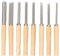 8 pièces ensemble de ciseaux à bois ensemble de ciseaux à bois outils de tournage à bois ensemble de ciseaux de tour pour le tournage de bois dur