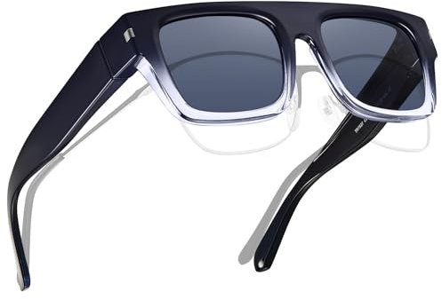 CARFIA Herren & Damen Sonnenbrillen, UV400 Polarisierte Überbrille für Brillenträger, Leicht und geeignet für das Autofahren CF7527