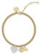 RADLEY Womens 18ct Gold Plated Bracelet with Jumping Dog and Heart Charms