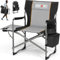 OVERMONT Oversize Directors Camping Chairs for Adults - 180kg Heavy-Duty Folding Outdoor Chairs with Foldable Side Table & Cooler Bag for Outside Festival BBQ Beach Picnic Fish