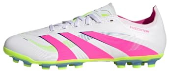 adidas Unisex Predator League fotbollsskor konstgräs, Moln vit Lucid rosa Lucid citron, 41 1/3 EU