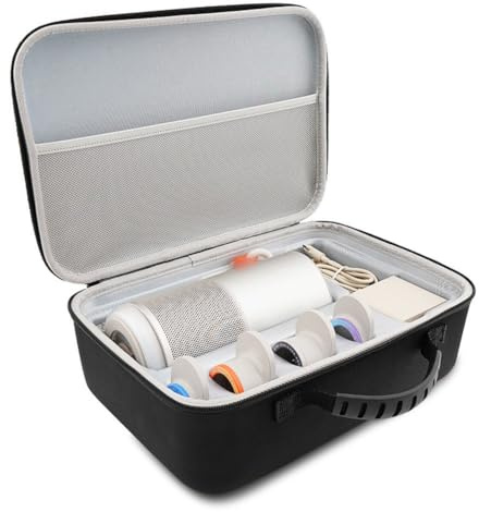 Zeroupshop Estuche de almacenamiento para proyector XGIMI MoGo 4 2025, organizador de accesorios de proyector, bolsa de transporte rígida con construcción EVA (negro)