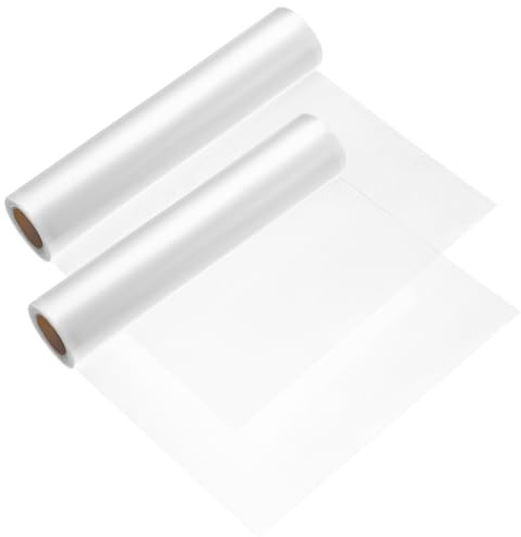 INTERWARM 2 rouleau de 22.8m de Film Transparent Lavable Stabilisateur de Broderie Hydrosoluble de 30cm de Large Film PVA Hydrosoluble Compatible Léger pour Broderie à la Machine et Couture à la Main