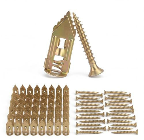 210 Pcs Heavy Duty Plasterboard Fixings, Expansion Screwset | 105 Drywall Screws, 105 Self Drilling Drywall Anchors, Plaster Wall Plugs and Plasterboard Screws, for Sheetrock Brick Walls