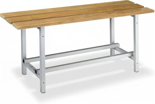 MAESTRO FERRETERO MF - Banco para Vestuario Desmontado en Caja BV1000M-C de 1000 mm con Estructura de Acero Gris y Asiento de Madera