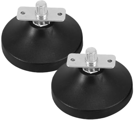 Kisangel 2pcs Adjustable Foosball Machine Feet with Heavy Duty Rubber and Steel Construction, Anti-skid Table Leveling Feet for Foosball Table, for Home Entertainment Rooms and Office
