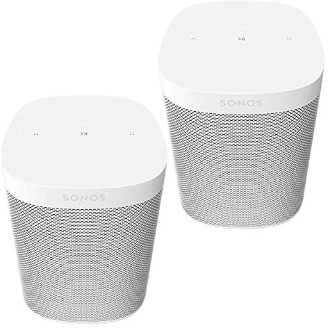 Sonos Two Room Set One SL - The Powerful Microphone-Free Speaker for Music and More - White (Renewed)
