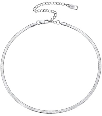PROSTEEL Kvinnor ormkedja halsband fiskbenshalsband choker, justerbar, rostfritt stål/18K guldpläterad (skicka presentask) e rostfritt stål, cod. PSN3965G-3-18-EU