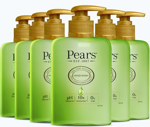 Pears Soft & Fresh Handwäsche, Zitronenblütenextrakt - Hergestellt mit natürlichen Ölen und seifenfrei, pflegende Feuchtigkeitspflege und natürliche Extrakte, für alle Hauttypen - 6er Pack, 250 ml