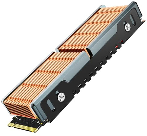 JEYI Copper M.2 HeatSink, Passive Nvme SSD Heatsinks with Copper Fins - Finscold Q80