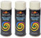 VE-INDUSTRIES Lackspray nach RAL 3er Sparpack Spraydose 400ml Buntlack für Holz, Metall (7032 Kieselgrau)