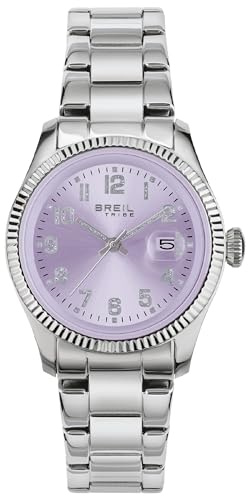 Breil, Collezione Classic Elegance, Orologio Donna, Movimento al Quarzo Solo Tempo, con Cinturino in Acciaio, Quadrante Rotondo, Chiusura Déployante, Diametro 30 mm, Color Digital Lavander