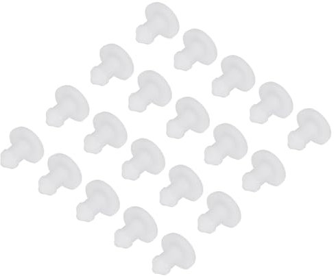 QUARKZMAN Silikon Einrastendes Sicherungsloch Stopfen Gummi Paneel Dichtung Abdeckung Bündig Typ Paneel Rund für Kitchen Gummi Schotts Wasserdicht Dichtstopfen 3mm/0.12 Weiß Pack von 20