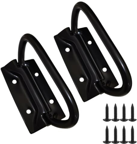 CORGRE Furniture Handles - Aviation & Transport Box Handles, Chest Handle,Black 2 Pack