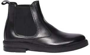 Ciabalù Stivaletti Uomo in Pelle Modello Chelsea con Punta Rotonda Scarpe Uomo Eleganti Slip-on Invernali Antiscivolo Made in Italy (Nero, Sistema Taglie Calzature EU, Adulto, Numero, Media, 41)