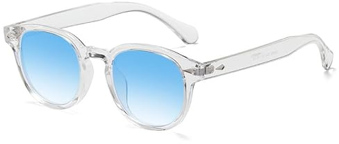 SHEEN KELLY Polarizzati Occhiali da sole Rotondi Retrò Uomo Donna–Lenti Colorate + Leggero TR90 Montatura Vintage 80s 90s Sunglasses