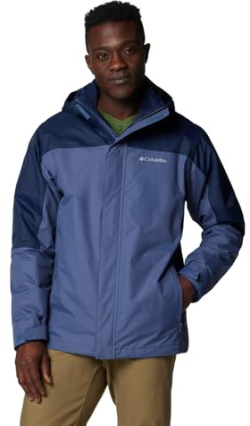 Columbia Homme Tunnel Falls 2 Jacket Manteau D'hiver Interchangeable 3 En 1, Dark Mountain, Collegiate Navy, L EU
