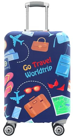 Anseom Funda para Maletas Elástico, 18-32 Pulgadas Cubierta de Equipaje, Funda Protectora de Maleta Lavable, Funda para Maletas de Viaje con Cremallera ((S, 18-21 Pulgadas))