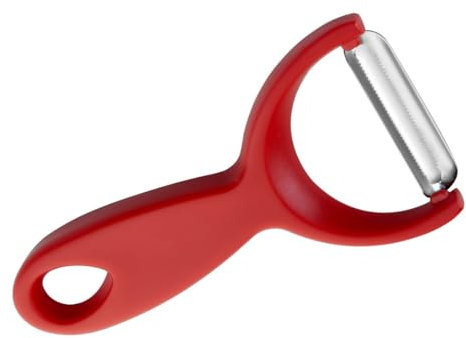 Brightium Éplucheur de tomates rouge, acier inoxydable, 15 x 7 cm, idéal pour éplucher les tomates et autres légumes de manière rapide et efficace.