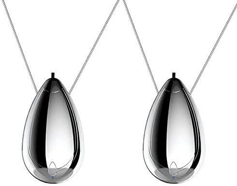 Reinscer 2X Tragbare Luftreiniger Halskette Mini Wearable Air Freshner PersöNlicher HäNgender Ionisator Negative Ion für Erwachsene Kinder