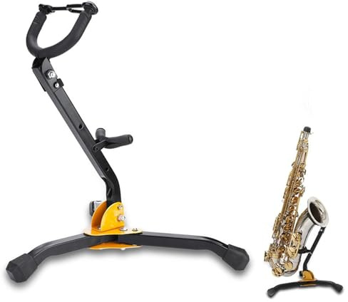 Mtlavish metall faltbar verstellbarer Alto Tenor Saxophon Stativ Ständer Anti -Wear Langfristig Langzeitanwendung für SAX -Spieler während der Übungsleistung ca. 860 g Gewicht