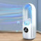 JOPWUE Ventilador sin palas, ventilador silencioso sin aspas para dormitorio, 6 velocidades de ajuste, control táctil, humidificación, temporizador de 6 horas, ideal para oficina, sala de estar
