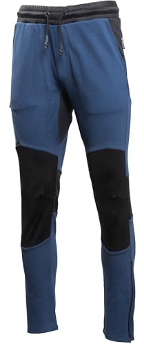 Högert Technik - Arbeitshose Axel, elastische Freizeitarbeitshose für Handwerk, Blau-Schwarz, Industrie & Outdoor, Arbeitshose mit Reißverschlusstaschen & Reflektoren