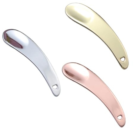 ERINGOGO 3 piezas Cucharas de Aleación de Zinc para Crema Facial de Plata y Rosa Espátulas Cosméticas Duraderas para Maquillaje y Cuidado
