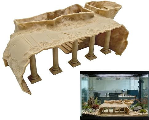 Générique Aquarium Décor Grotte,Abri Paysager en Tunnel pour Bac à Poissons | Abri sous-d'Aquarium - pour Bac à Poissons, Maison, Appartement, Ferme, Patio, Jardin, Arrière-Cour, Balcon