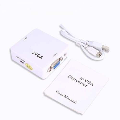 Jelquix Mini Till VGA Adapter Plug and Play Converter 1080P för Bärbar Dator/PC-skärm med Ljudsynkronisering