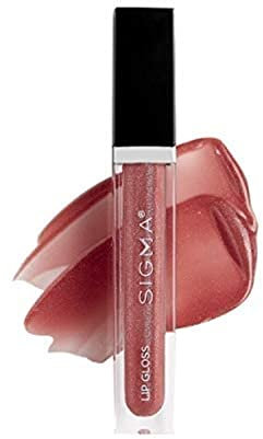 Sigma Beauty Gloss à lèvres hydratant teinté lisse – Rose pâle scintillant – Hydratant, haute brillance, non collant – À porter seul ou au-dessus du rouge à lèvres – Lilas Wine