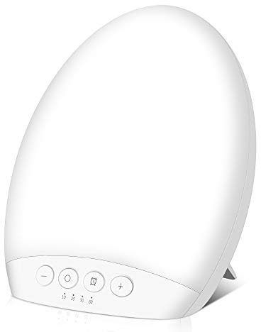 Tageslichtlampe 10000 Lux Lichttherapielampe mit Memoryfunktion Lichtdusche Gegen Depressionen, 3 Lichtfarben, 5 Stufenhelligkeit und 4 Timer, UV-freie Vollspektrumlampe Sonnenlicht Lampe