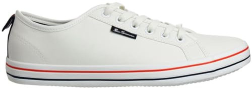 Ben Sherman Lowell Low Lace-Up White Synthetic Mens Plimsolls BEN3287_059_WHT