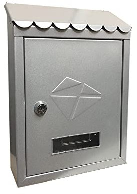 kippen 10005BS Boîte aux lettres modèle IRON, couleur argent, dimensions : 300 x 210 x 70 mm