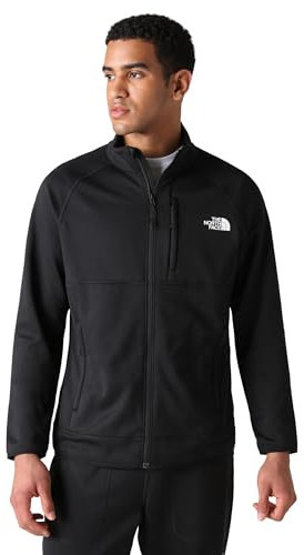 The North Face Canyonlands Full-Zip Fleece Jacket da Uomo - Giacca in Felpa per Escursioni e Attività all'Aperto - Pile di Peso Medio con Tasche con Zip di Sicurezza - TNF Black, L