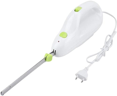GALPBBCADE Coltello Elettrico Multifunzione Coltello da Pane Elettrico da Cucina Tagliacarne Automatico per Toast Lama in Acciaio Inossidabile per Intaglio di Carni Pollame Pane