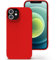 Zuvirelx Glatte Silikon hülle für iPhone 12 Mini, Staubbeständig‌, Slim, Taschentauglich‌ Handyhülle Cover Case für Apple iPhone 12 Mini - Rot