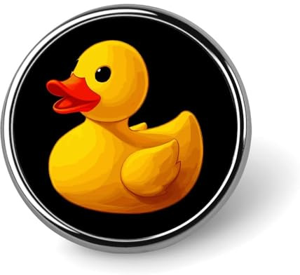 Pin de solapa redondo de pato amarillo, broche bonito con forma de tachuela para corbata, insignia para hombres, mujeres, sombreros, accesorios de ropa