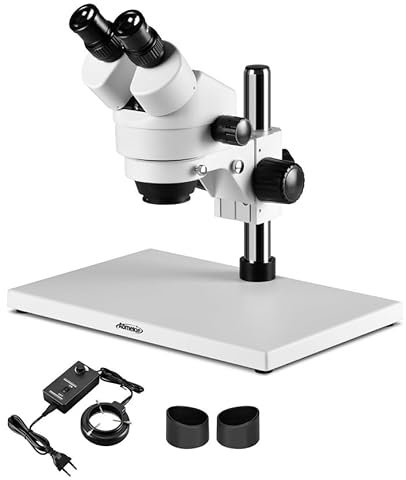 AOMEKIE Fernglas Stereo Zoom Mikroskop WF10x Okulare 7X-45X Vergrößerung Elektronische Reparatur Professionelles Lötmikroskop für Reparatur und Uhrenobjekte