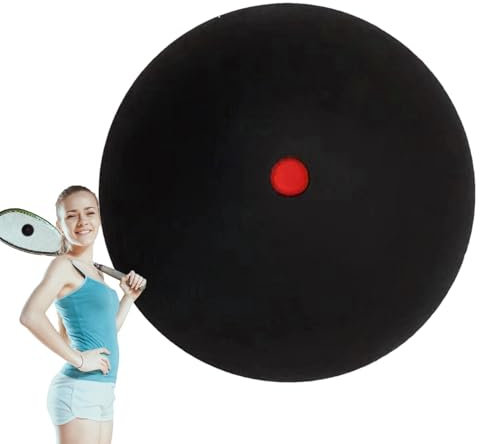 Sportsquashbollar, gummi-squashbollar – enkel tävlingskula av mjukt gummi med gul prick | bärbar squash-utrustning, racketbollar för enkel kontroll, stabilt steg för alla tillfällen
