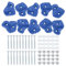 PATIKIL Rock Climbing Holds, 10 Pcs Large Climbing Rock Wall Grips Play Set Climber Attachments with Double Hole for Playground Accessory Indoor Outdoor Tree Training, Blue A-Large
