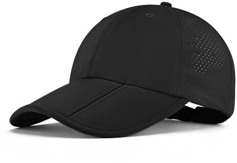 AYPOW Casquette de Baseball Homme Femme été，Casquettes Running Con Visière Pliable de Sport Extérieur Séchage Rapide, Chapeau Soleil Anti UV Respirante Légère Réglable Visières Golf Loisirs
