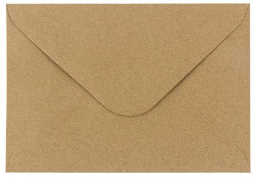 Ideen mit Herz Kraftpapier Umschläge, 100 Stück | hohe Qualität: 110 g/m² | Brief-Umschlag, Kuvert, Briefkuvert, Briefhülle für Grußkarten, Einladung, Geburtstagskarten (DIN B6 | 12,5 x 17,5 cm)