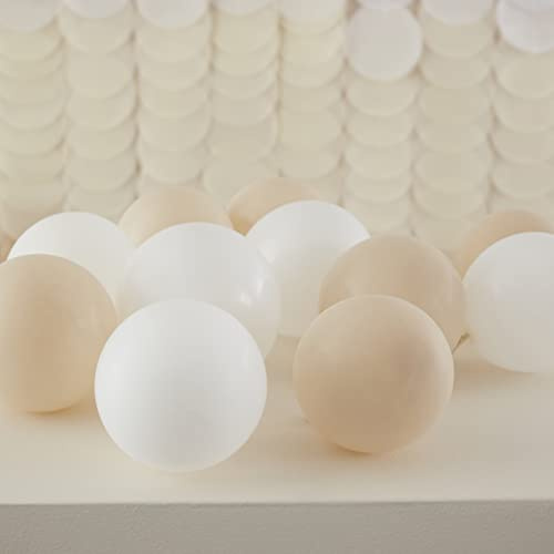 Ginger Ray Party Latex Eco Luftballons für Ballon-Mosaik oder Partydekorationen in Neutral, Gewicht und Beige - 40 Stück