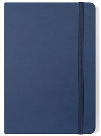 Silvine A5 Executive Inbunden Anteckningsbok/Blå journal. 160 linjerade sidor med 90 gsm premium elfenbenspapper, 197BL